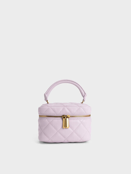 Pouch Quilted Vanity, Lilac, hi-res