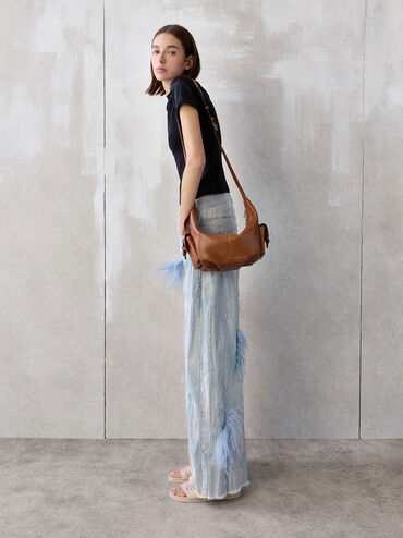 Tas Hobo Side-Pocket Bessie, Distressed Tan, hi-res