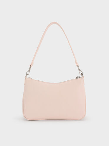 Tas Bahu Bow Ruched Reese Mini, Soft Pink, hi-res
