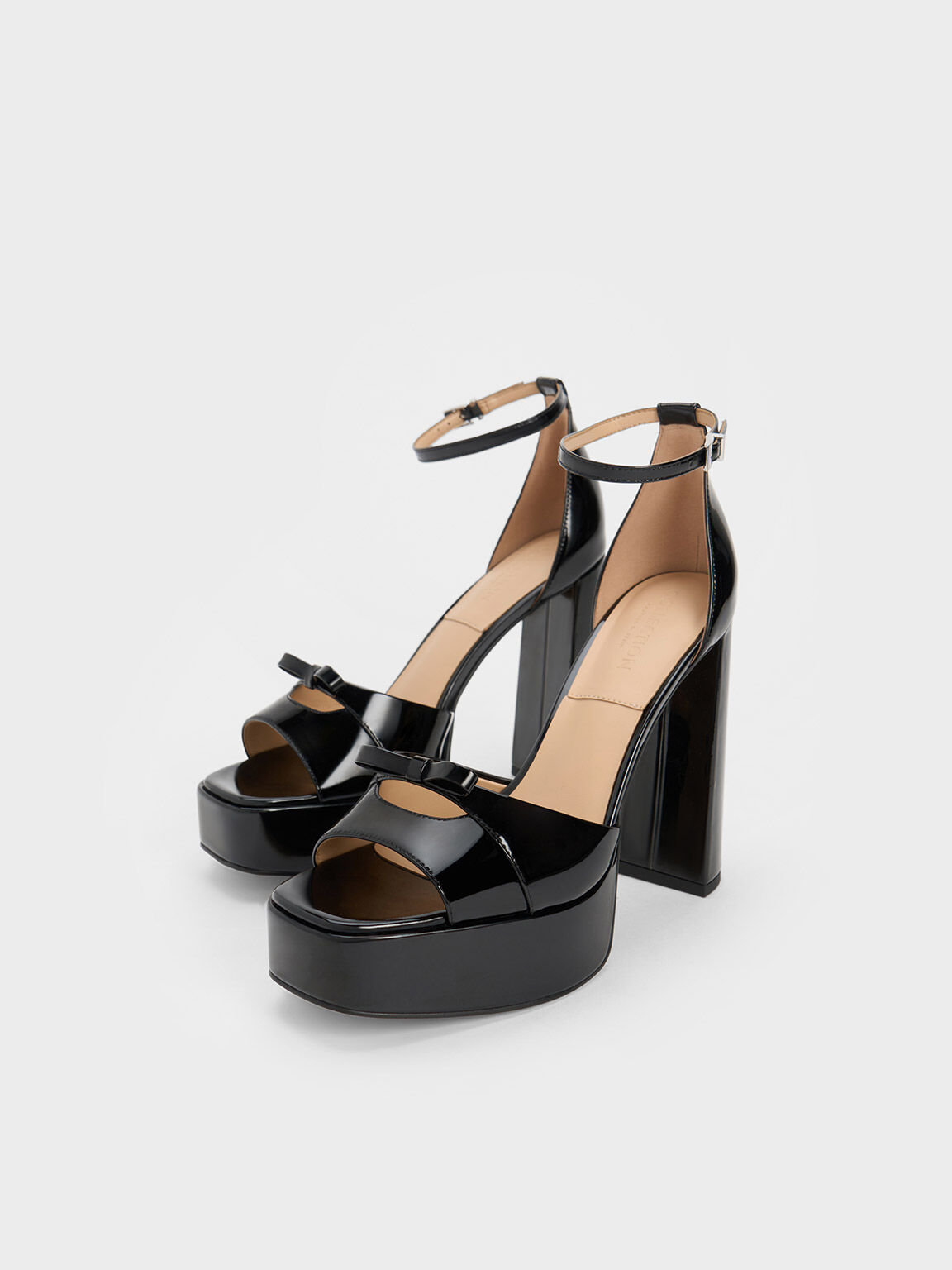 Sandal Platform Patent Leather Verona, Black, hi-res