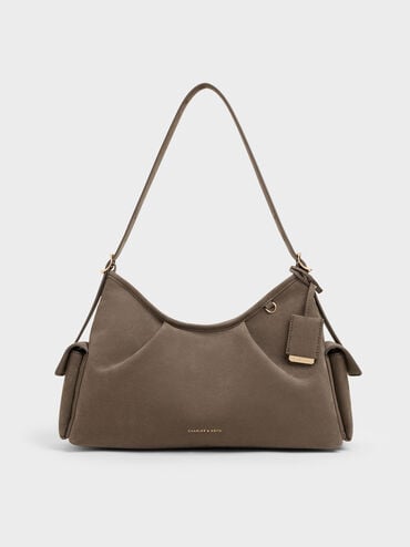 Khai Side-Pocket Shoulder Bag, Stone Grey, hi-res