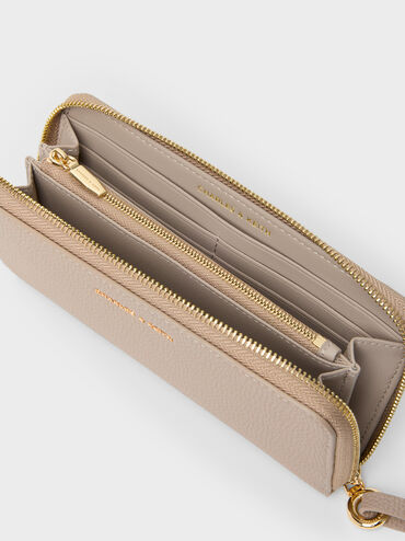 Chance Zip-Around Long Wallet, Taupe, hi-res