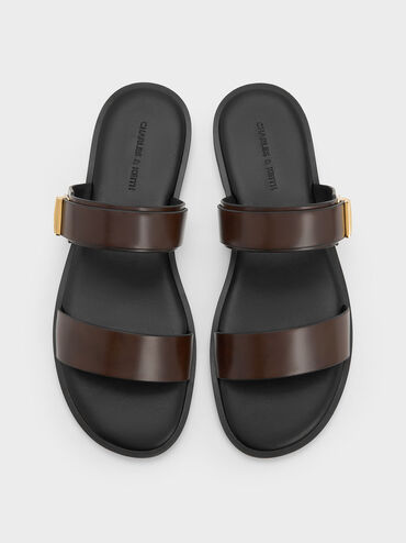 Dove Double-Strap Sandals, Espresso Brown, hi-res