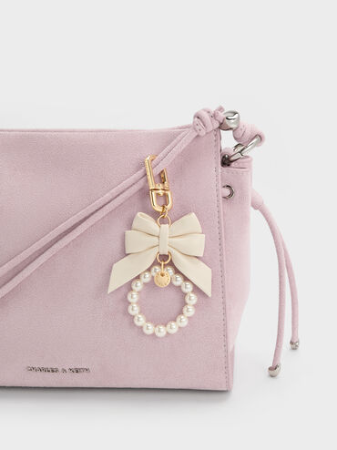 Halsey Bow-Pearl Charm, Cream, hi-res