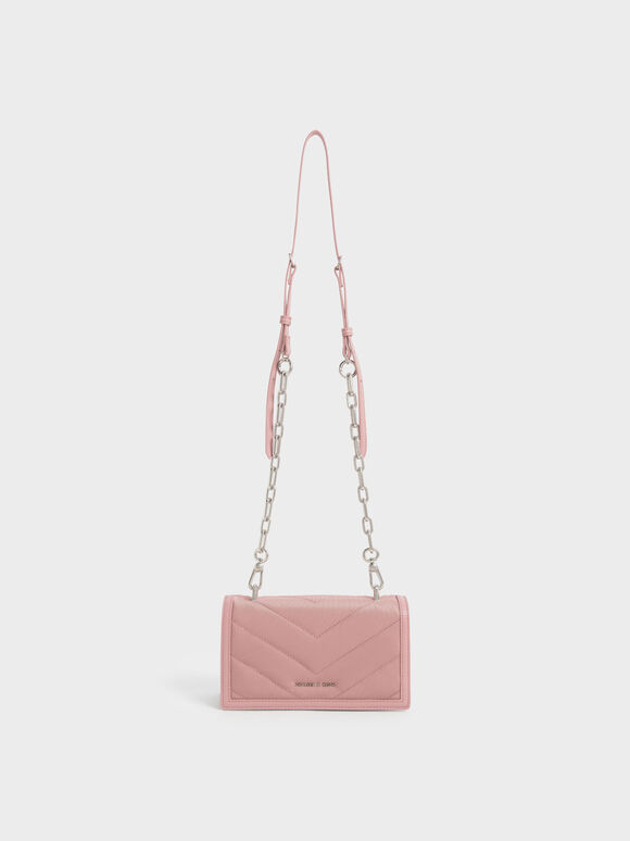 The Anniversary Series: Dompet Padded Sonia Recycled Nylon, Pink, hi-res