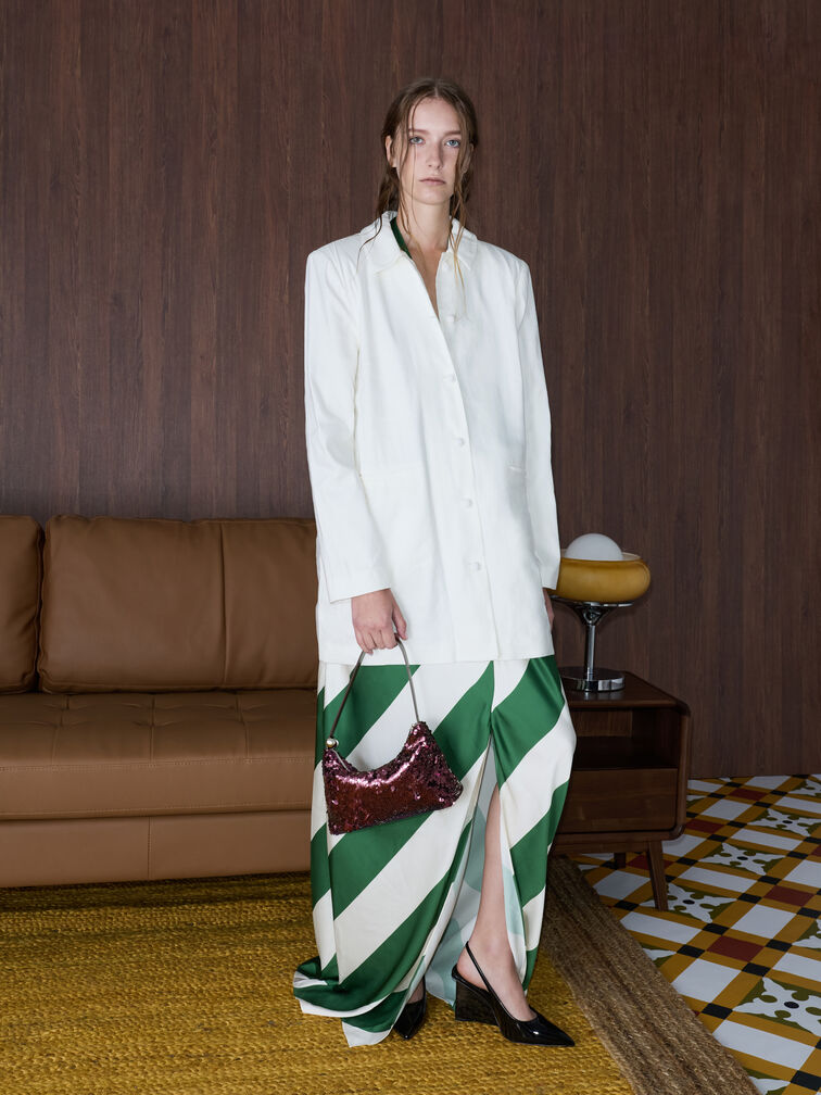 Tas Sequinned Two-Way Jesmyn, Burgundy, hi-res