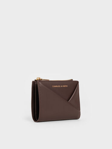 Midori Geometric Top-Zip Wallet, Espresso Brown, hi-res