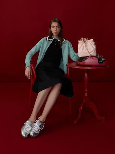 Duo Chain-Handle Two-Way Backpack, Soft Pink, hi-res