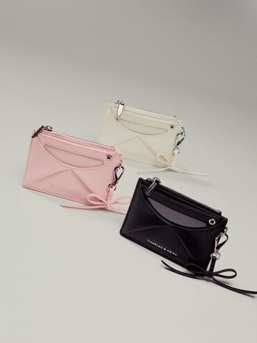 Card Holder Panelled Bow Hazel, Noir, hi-res