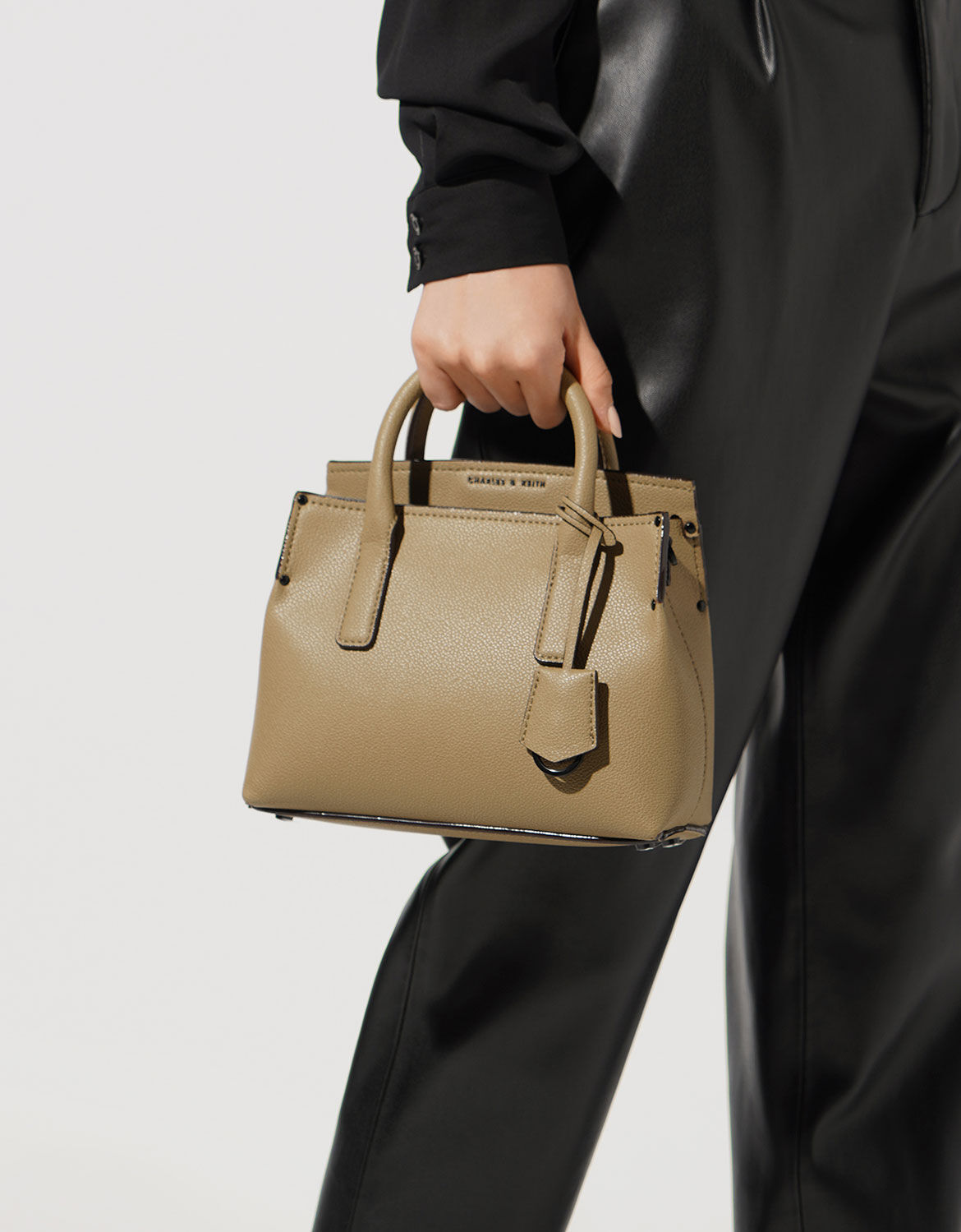 Charles and keith on sale double handle tote bag