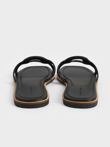 Sandal Slide Cut-Out Easley, Black, hi-res