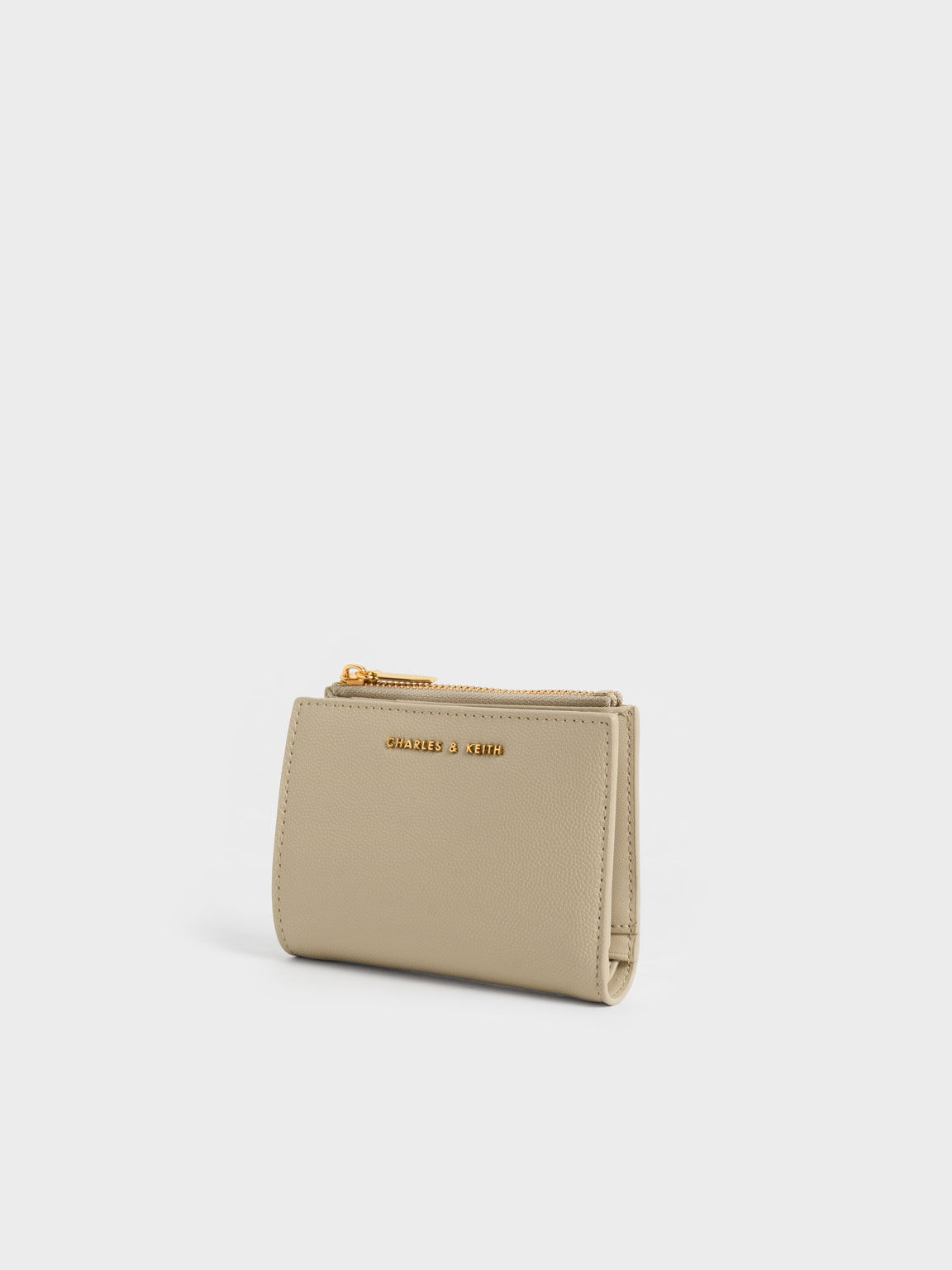 Beige Harmonee Top Zip Small Wallet CHARLES KEITH ID