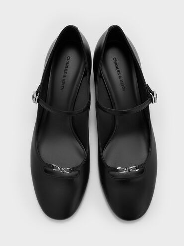 Shila Chain Mary Jane Pumps, Black, hi-res