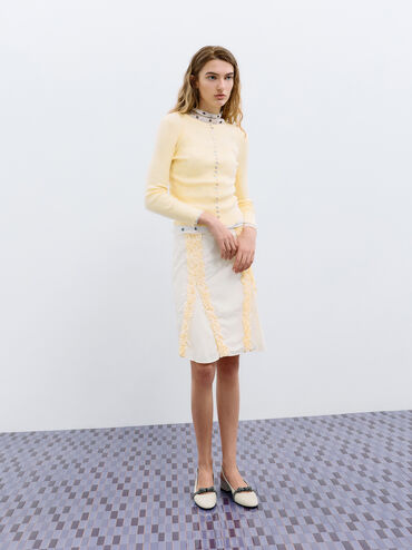 Sepatu Pumps Slingback Kaleen, Chalk, hi-res