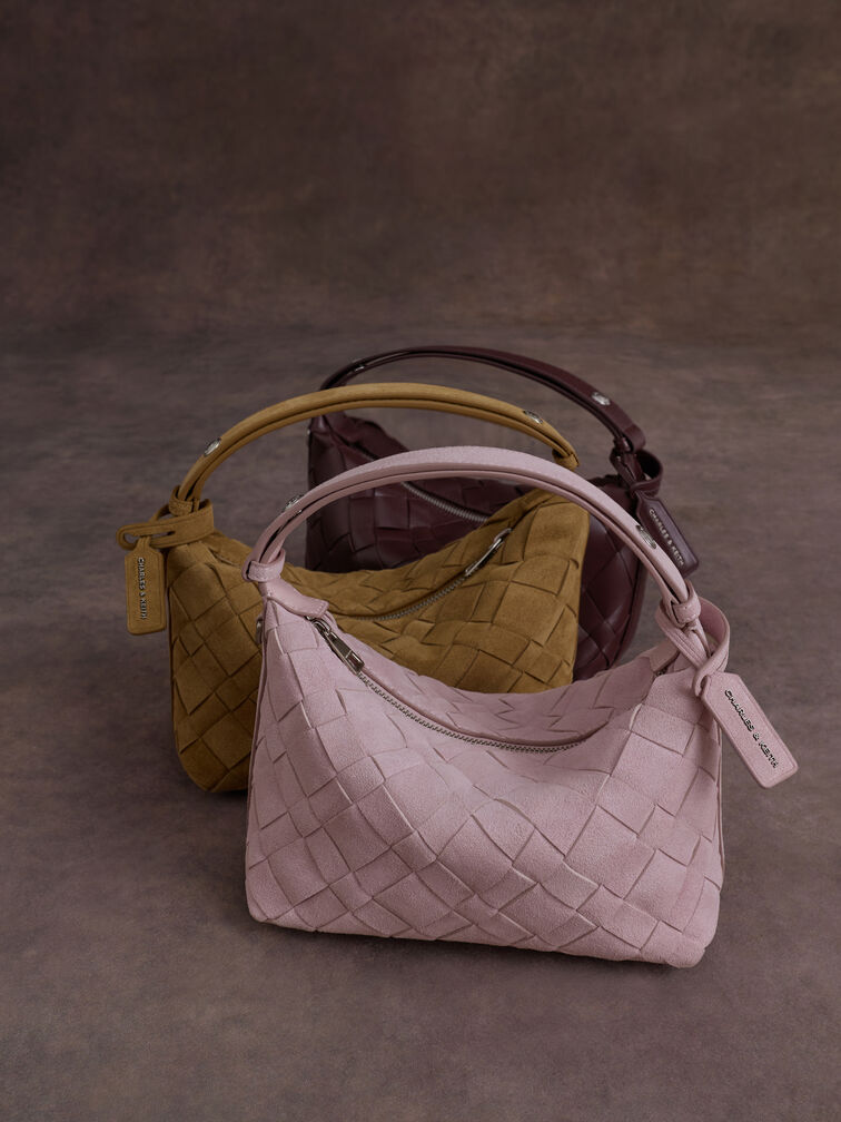 Tas Bahu Woven Ivette, Wineberry Red, hi-res