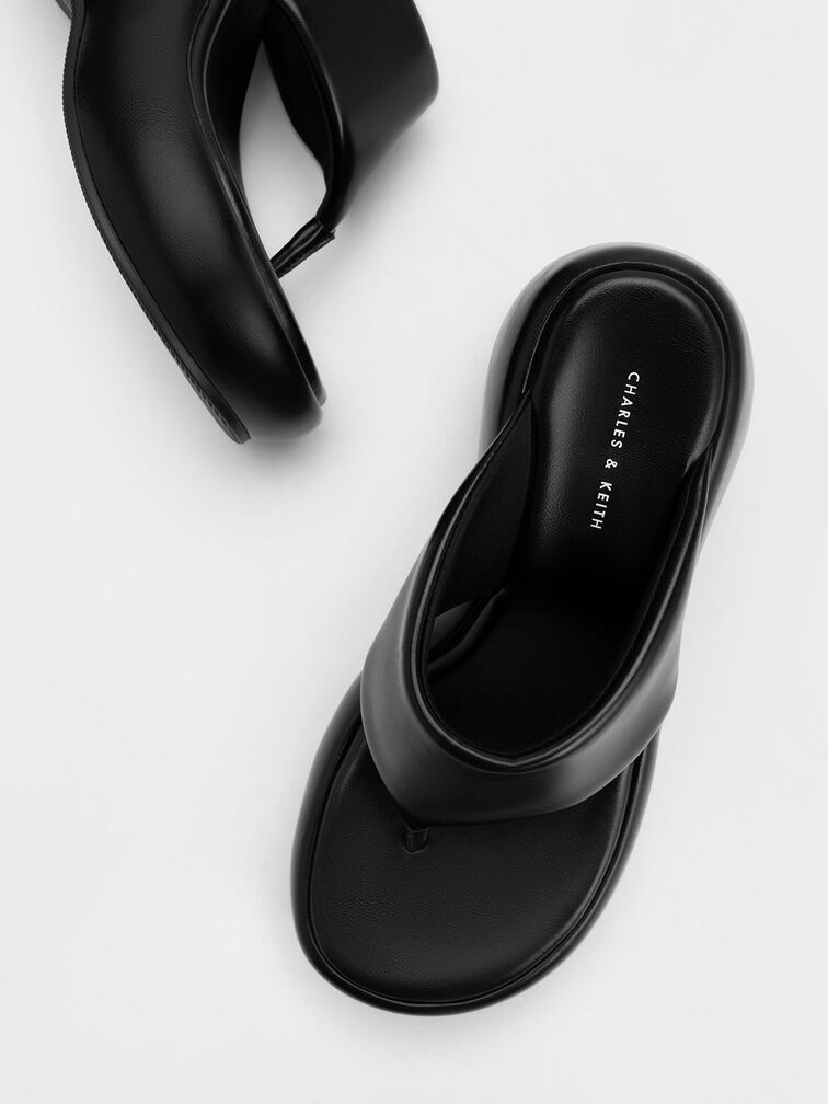 Sepatu Wedges Noemi Platform, Black, hi-res
