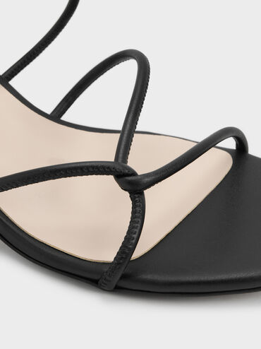 Meadow Strappy Block Heel Sandals, Black, hi-res