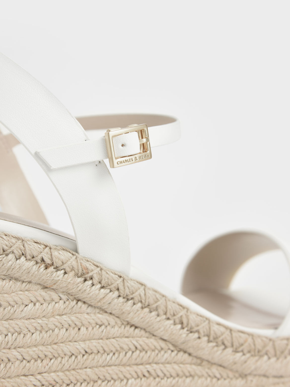 White Sandal Ankle Strap Espadrille 