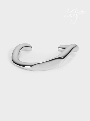 Gelang Gabine Cuff Sculptural, Silver, hi-res