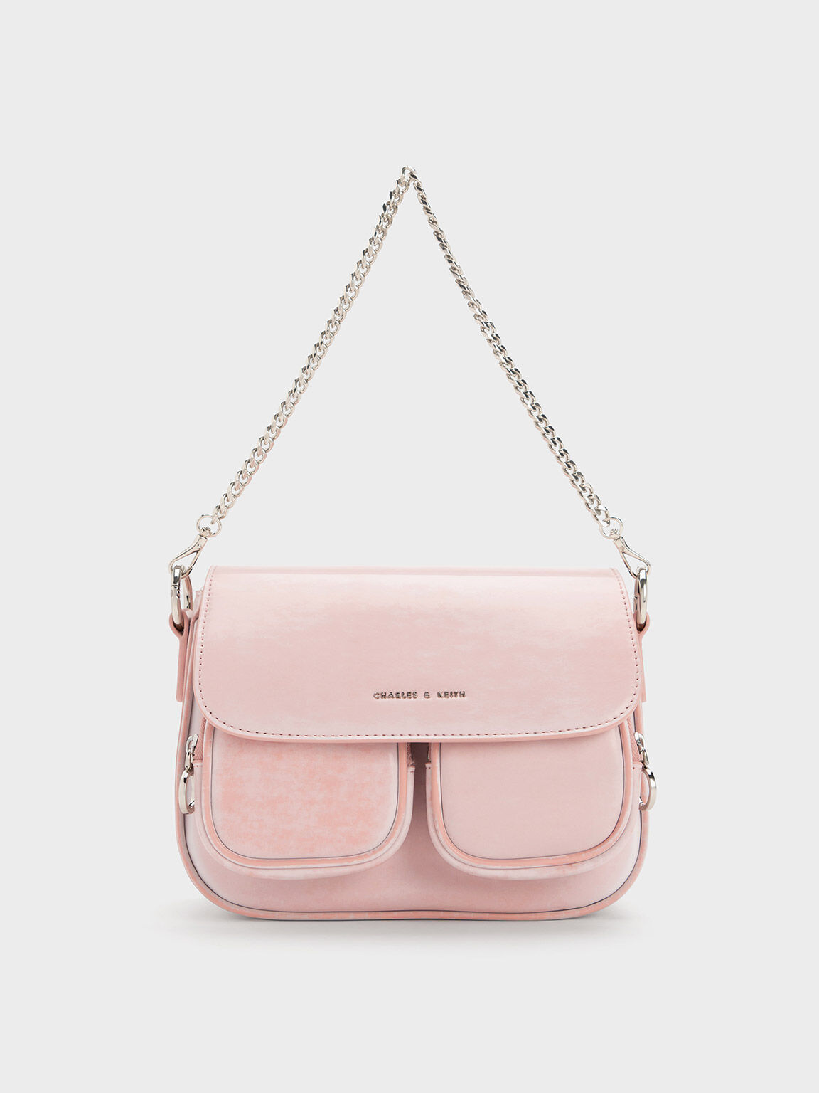 Letitia Front Flap Crossbody Bag, Light Pink, hi-res