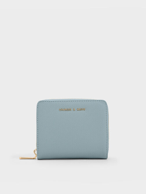 Dompet Zip-Around Small, Slate Blue, hi-res