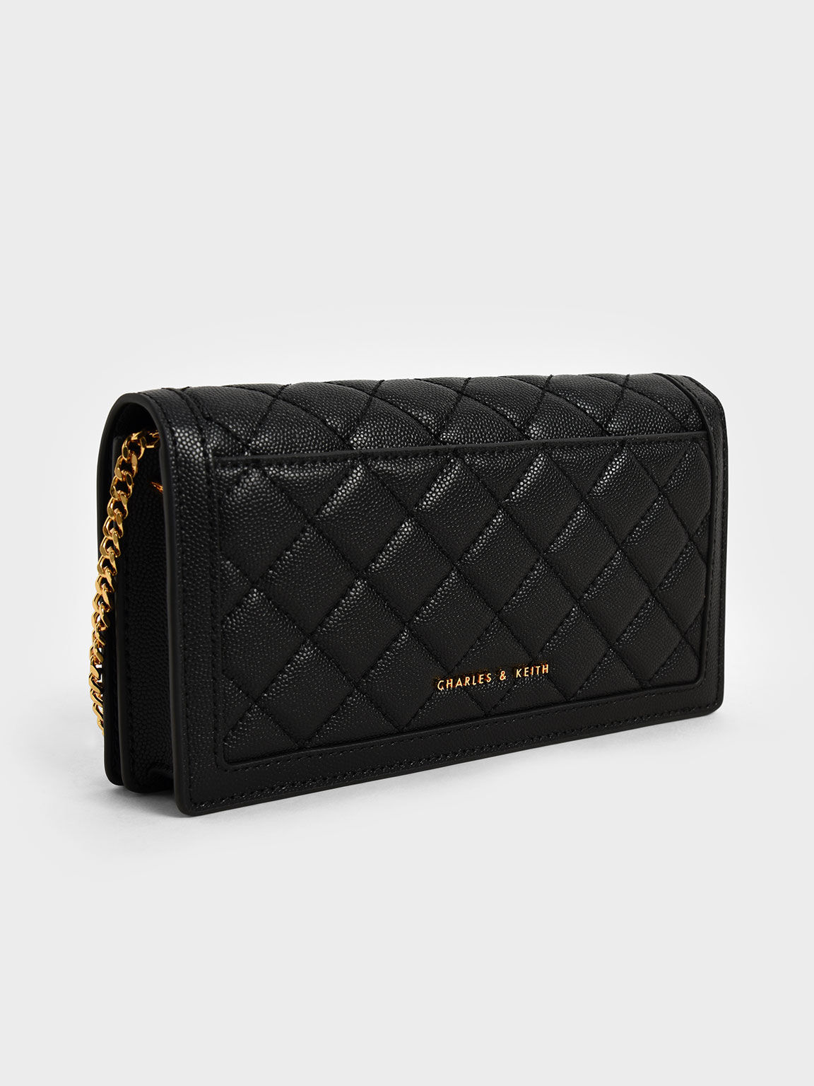 Pouch Phone Micaela Quilted, Black, hi-res