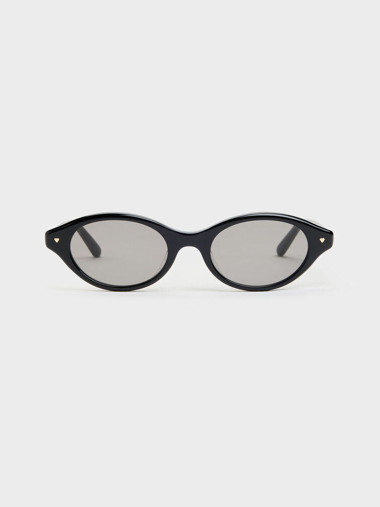 Kacamata Pecola Oval, Black, hi-res