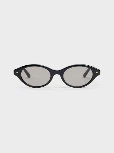 Kacamata Pecola Oval, Black, hi-res