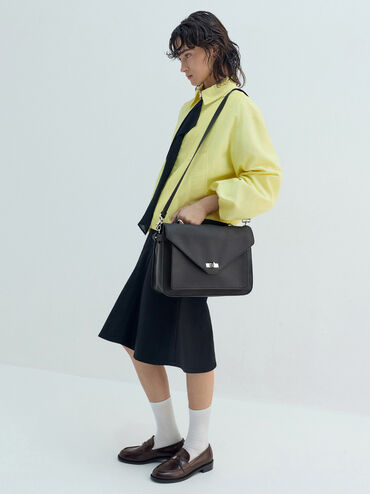 Tas Top-Handle Turn-Lock Chance, Noir, hi-res