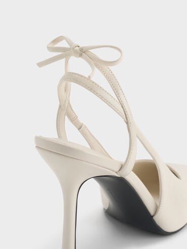 Sepatu Pumps Slingback Back-Bow, Chalk, hi-res