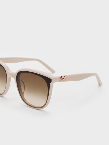 Kacamata Square Bow Paige, Oat, hi-res