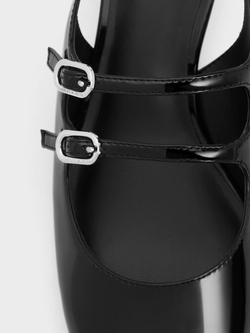 Sepatu Pumps Double-Strap Slingback Mary Jane, Black Box, hi-res