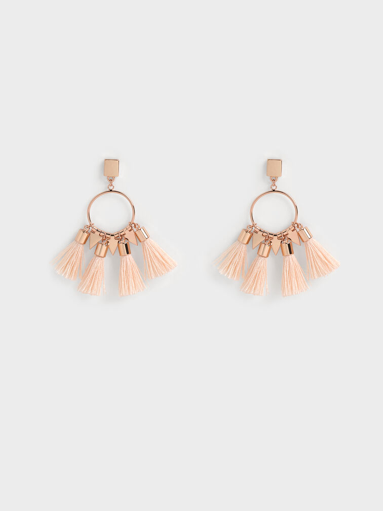 Anting Tassel Drop Orelia, Soft Pink, hi-res