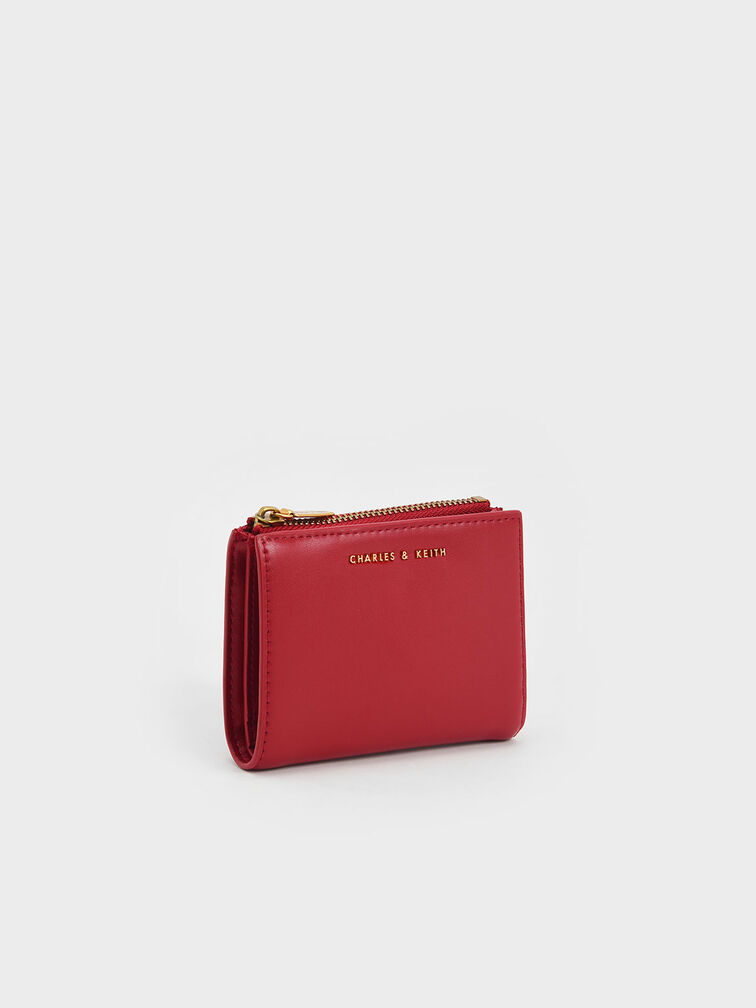 Top Zip Mini Wallet, Red, hi-res