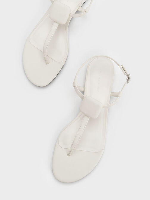 Koa Thong Sandals, White, hi-res