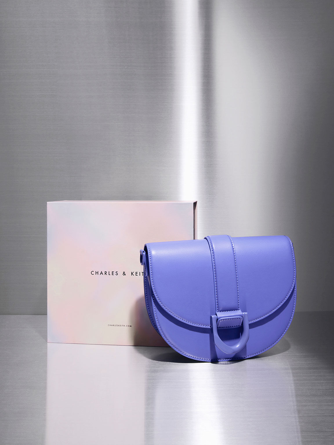 Purple Gabine Saddle Bag CHARLES KEITH ID