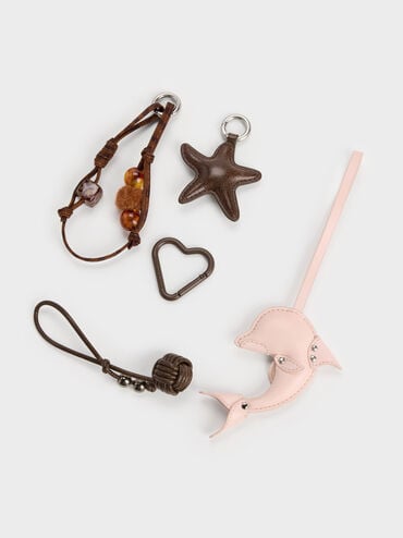 Delfina Dolphin & Starfish Charm, Multi, hi-res