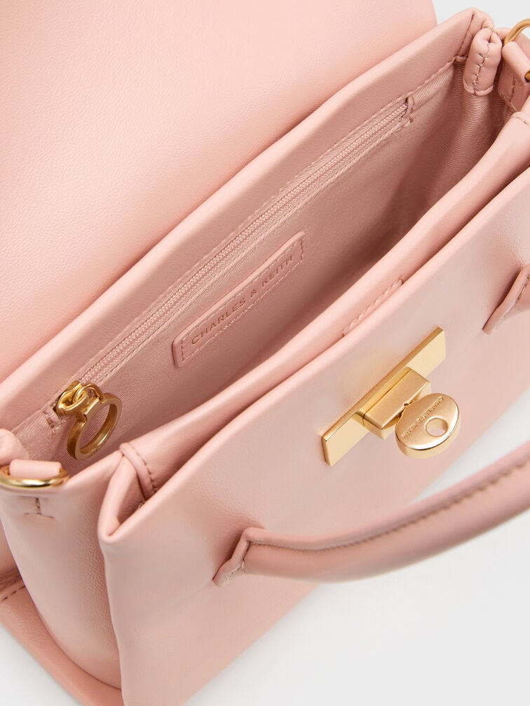 Mini Kerry Turn-Lock Tote Bag, Pink, hi-res