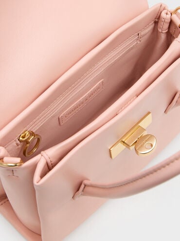 Mini Kerry Turn-Lock Tote Bag, Pink, hi-res