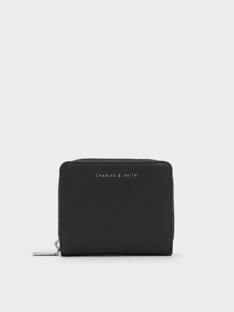 Noir Zip-Around Small Wallet - CHARLES & KEITH ID