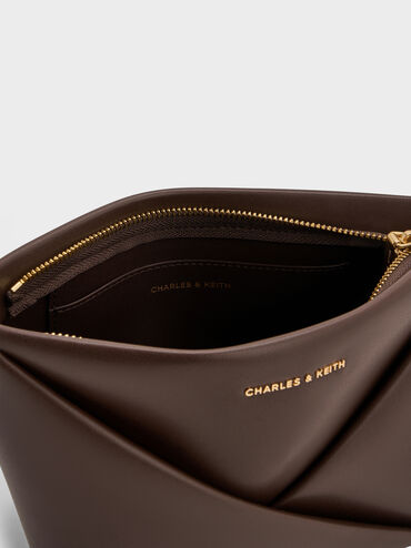 Tas Selempang Geometric Midori, Espresso Brown, hi-res