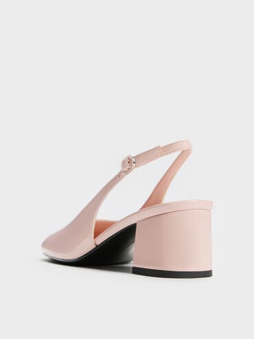 Danni Patent Slingback Pumps, Blush, hi-res