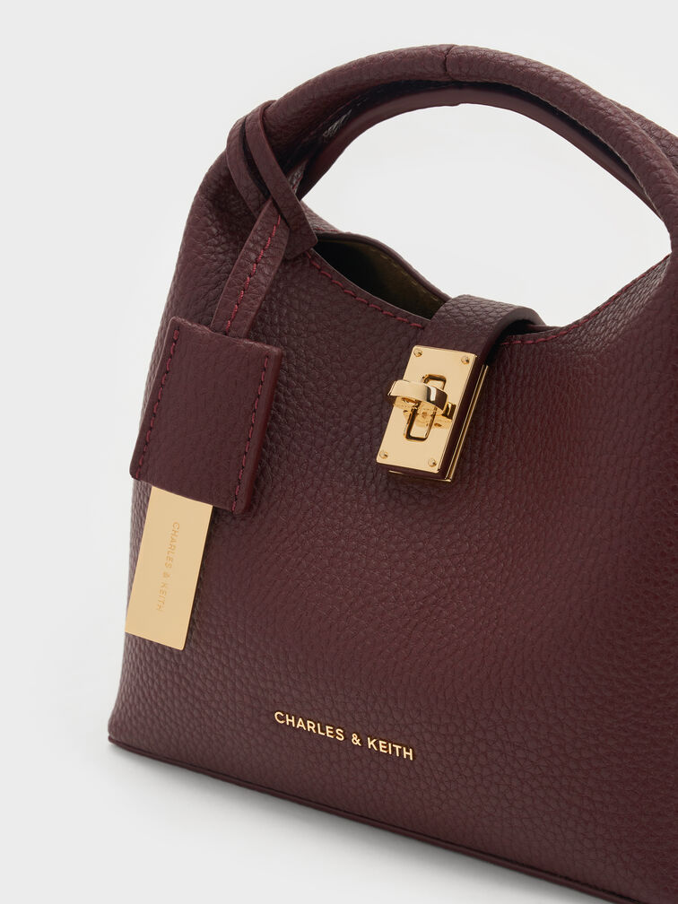 Tas Bucket Turn-Lock Mini Chance Mini, Wineberry Red, hi-res