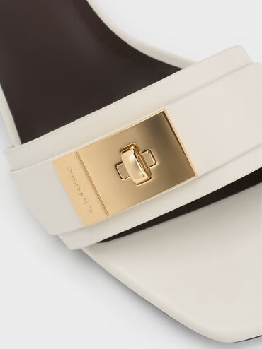 Sepatu Mules Kitten-Heel Aelin, White, hi-res