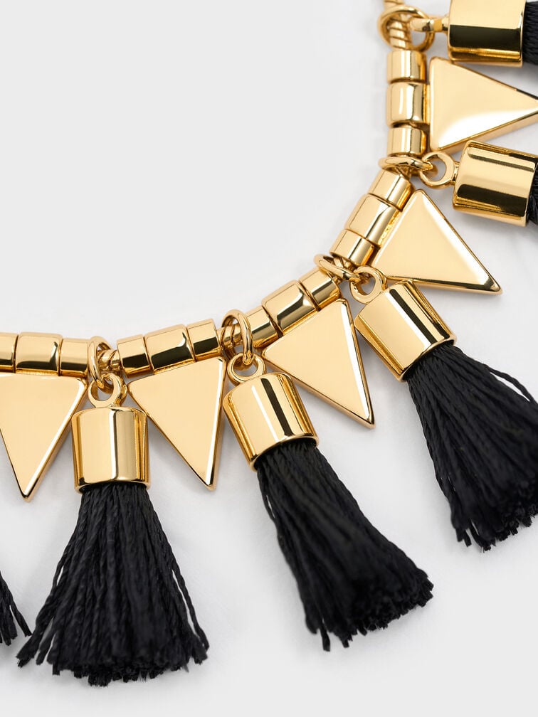 Gelang Tassel Orelia, Black, hi-res