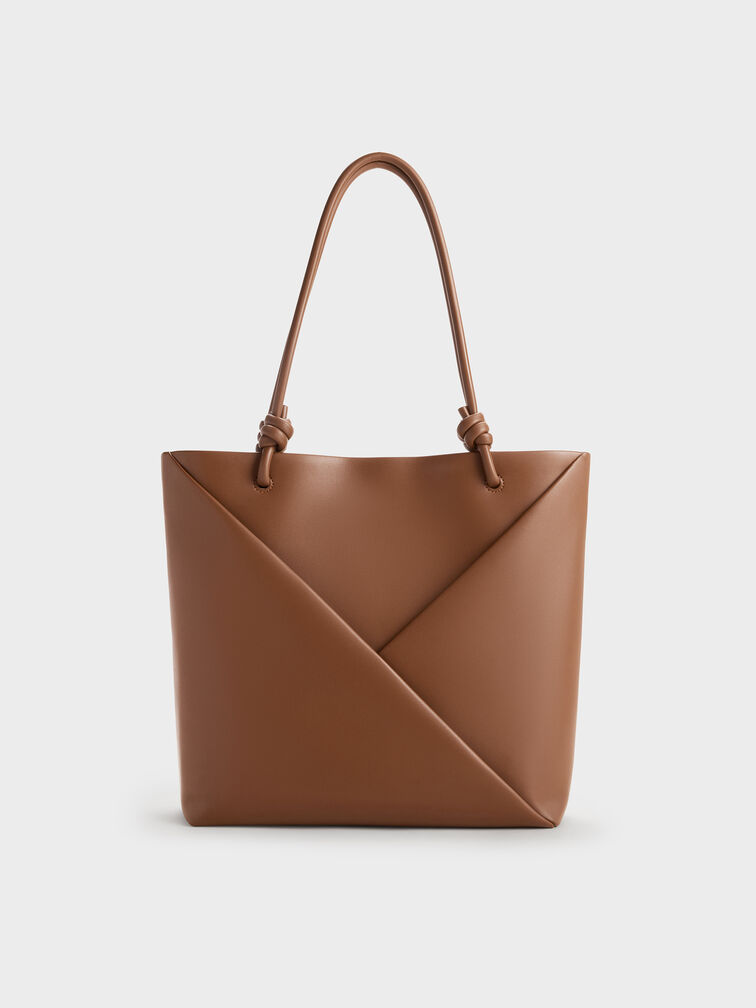 Midori Geometric Tote Bag, Chocolate, hi-res