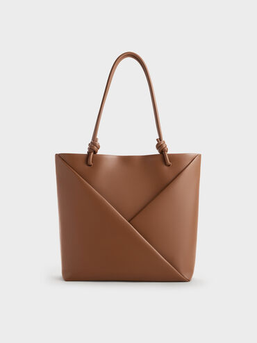 Midori Geometric Tote Bag, Chocolate, hi-res