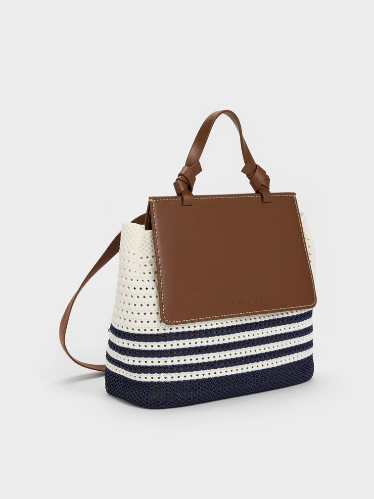 Tas Ransel Knitted Striped Girls's Ida, Multi, hi-res