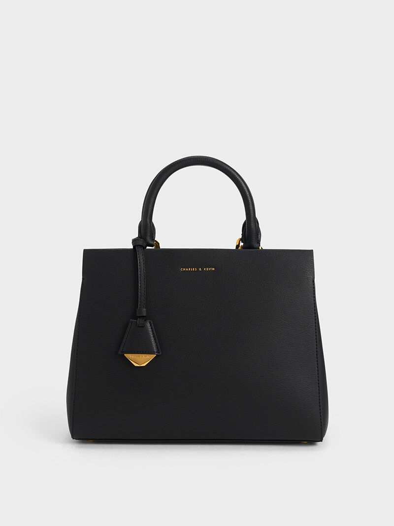 Black Tas Tangan Classic Structured CHARLES KEITH ID
