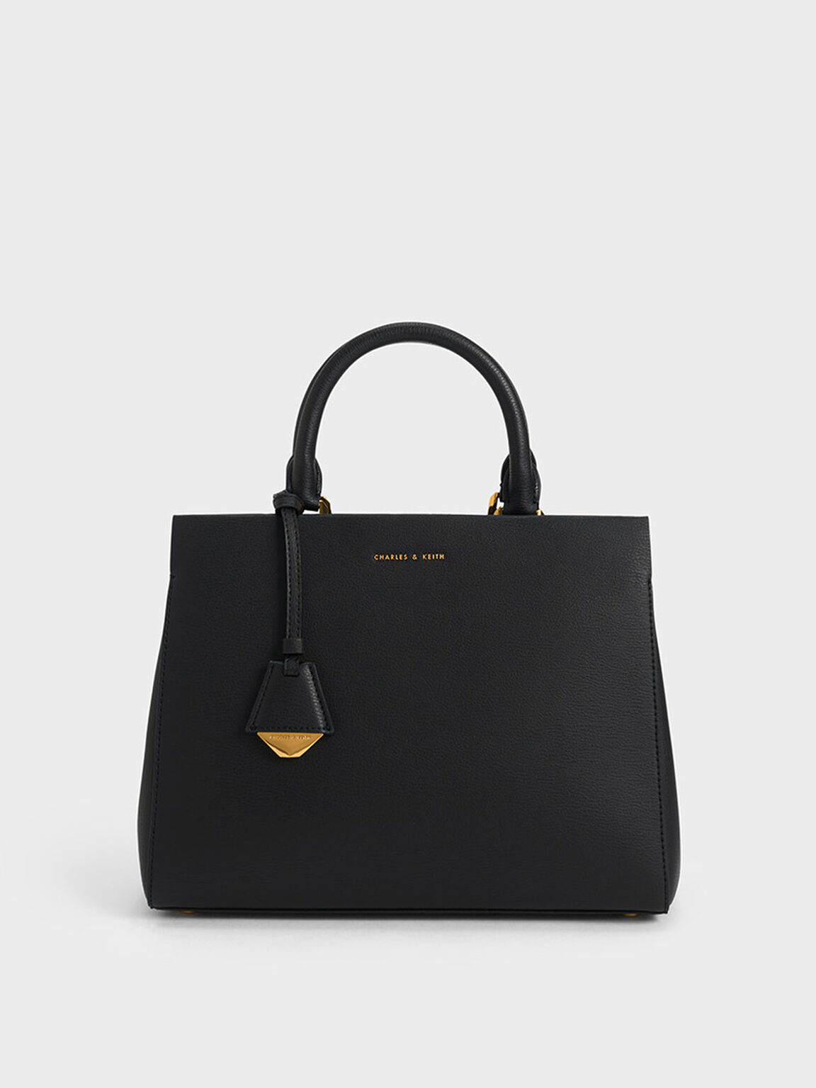 Mirabelle Structured Handbag, Black, hi-res